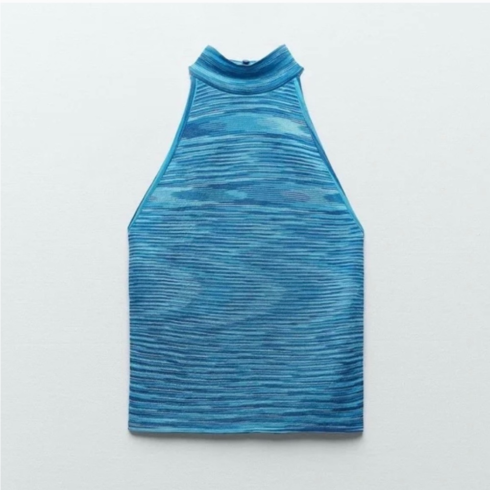 Blue Zara halter top NWT